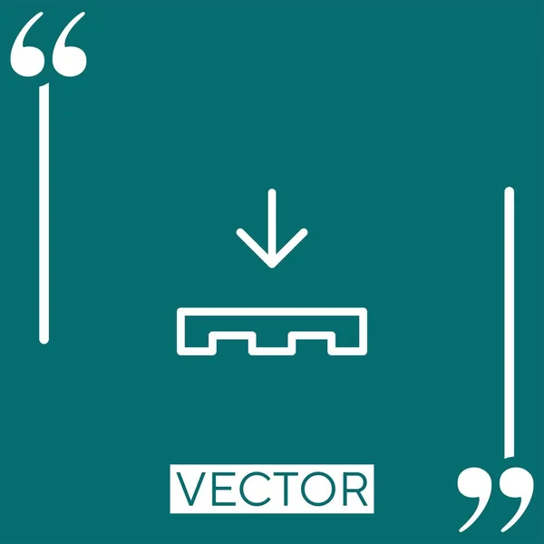 Instrucción Vector Icono Icono Lineal Línea Carrera Editable — Vector de stock