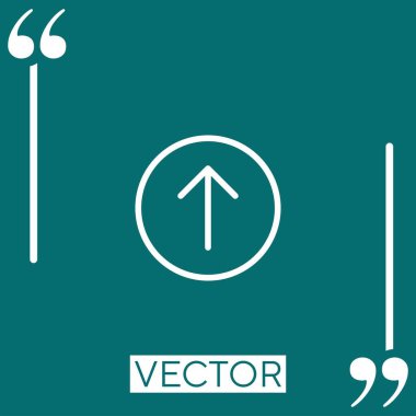 yukarı vektör simgesi doğrusal simgesi. Düzenlenebilir okşanmış satır