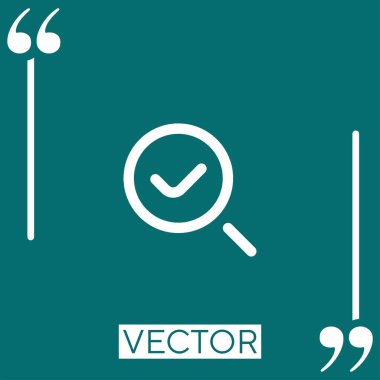 vektör simgesi doğrusal simgesini kontrol et. Düzenlenebilir okşanmış satır