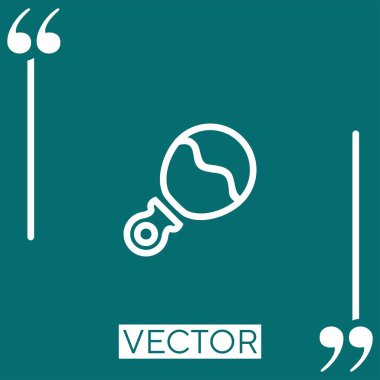 bebekler için çıngırak vektör simgesi doğrusal simgesi. Düzenlenebilir vuruş çizgisi