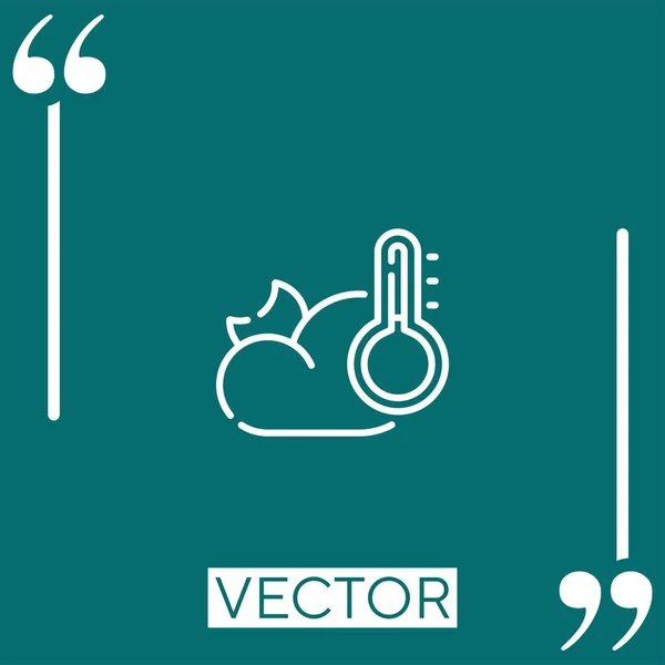 Icono Del Vector Frío Icono Lineal Línea Acariciada Editable — Vector de stock