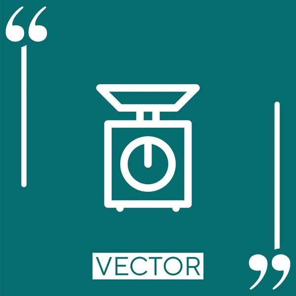 Escala Vector Icono Icono Lineal Línea Acariciada Editable — Vector de stock