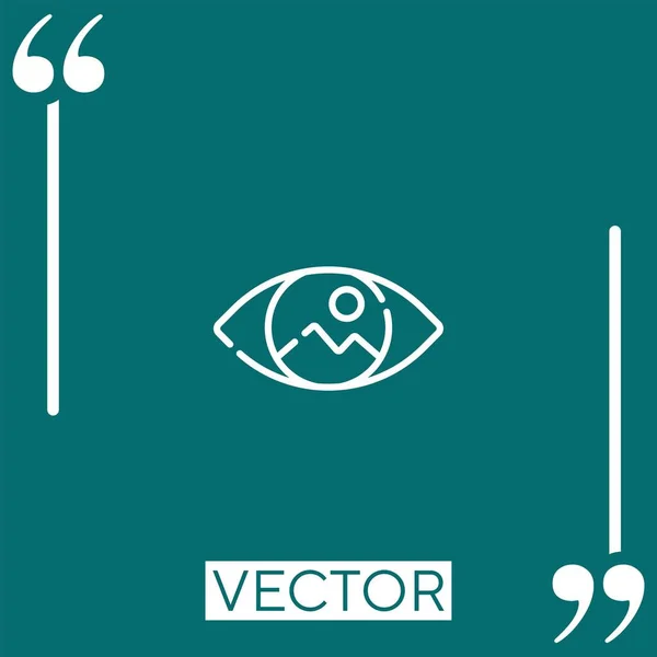 Vektorsymbol Lineares Symbol Anzeigen Bearbeitbare Strichlinie — Stockvektor