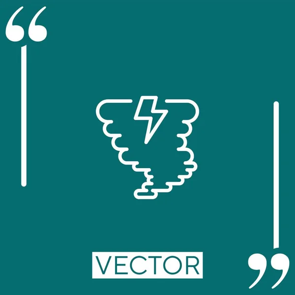 Tornado Vector Icono Icono Lineal Línea Acariciada Editable — Vector de stock