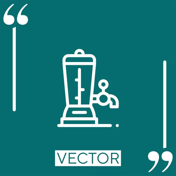 Ícone Vetor Cerveja Ícone Linear Linha Encadeada Editável — Vetor de Stock