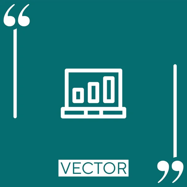 Icône Vectorielle Graphique Icône Linéaire Ligne Caressée Modifiable — Image vectorielle
