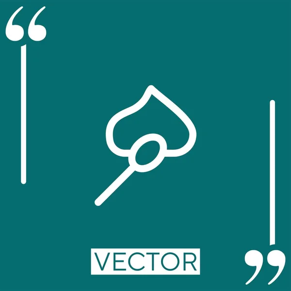 Match Vector Icon Ícone Linear Linha Encadeada Editável — Vetor de Stock