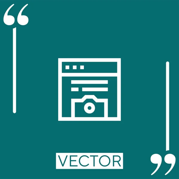 Icône Vectorielle Web Icône Linéaire Ligne Caressée Modifiable — Image vectorielle