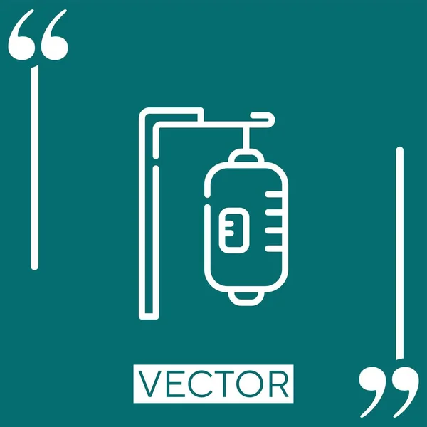 Drip Vector Icon Icono Lineal Línea Acariciada Editable — Vector de stock