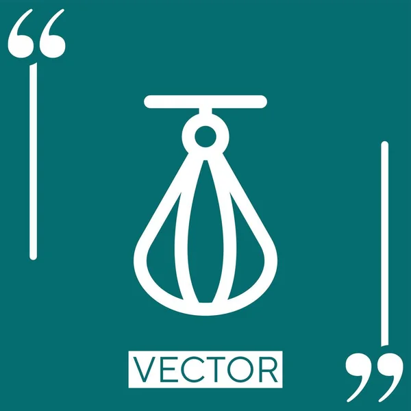 Boxsack Vektor Symbol Lineares Symbol Bearbeitbare Strichlinie — Stockvektor