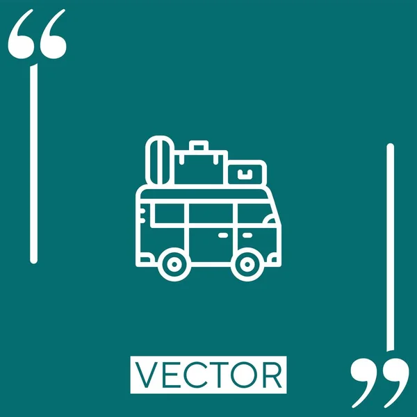 Ícone Vetor Tira Ícone Linear Linha Encadeada Editável — Vetor de Stock