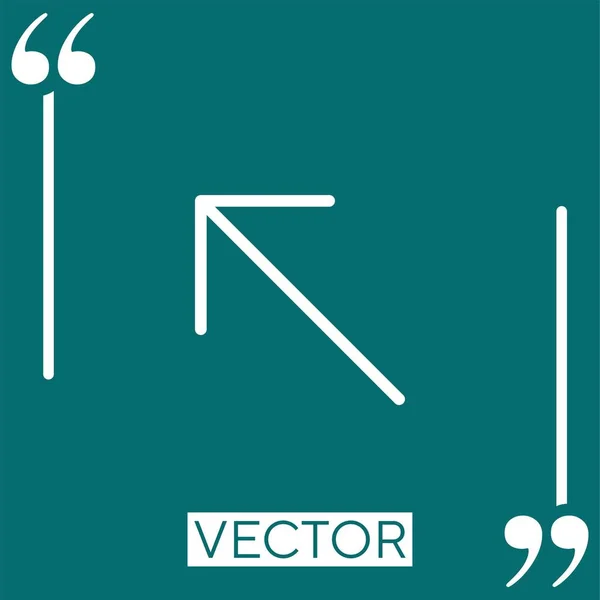Left Vector Icon Linear Icon Editable Stroked Line — Stock Vector