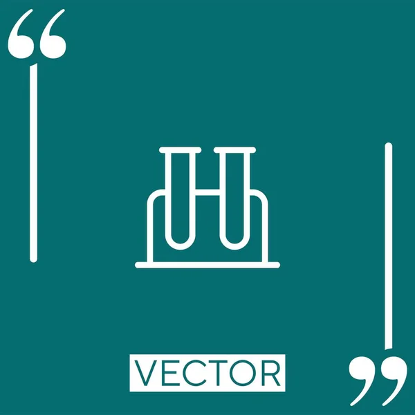 Ícone Vetor Amostra Ícone Linear Linha Encadeada Editável — Vetor de Stock