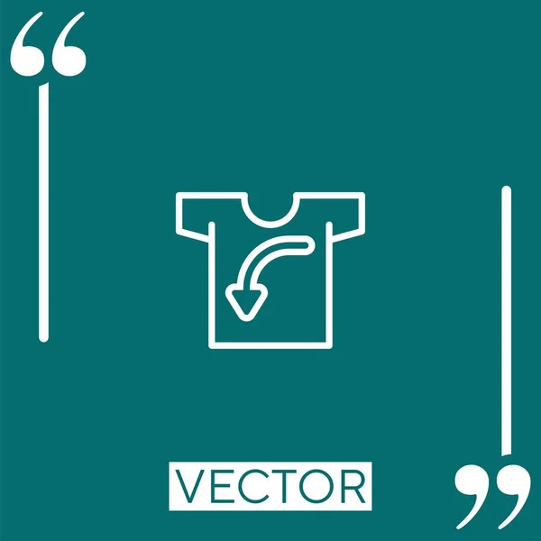 Icono Vector Ropa Icono Lineal Línea Acariciada Editable — Vector de stock