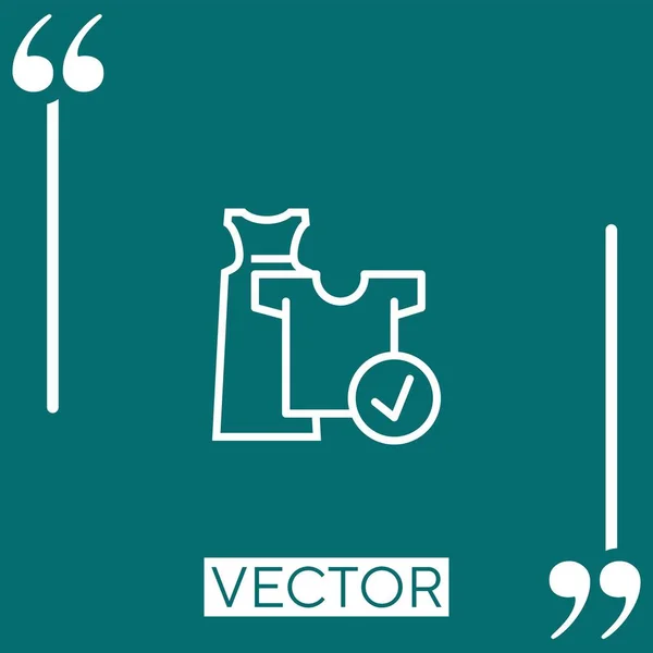 Kleding Vector Icoon Lineair Icoon Aanpasbare Streepjeslijn — Stockvector