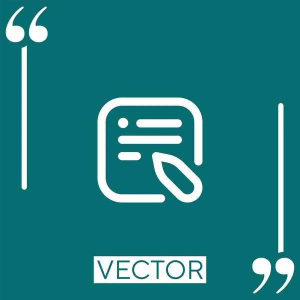 Content Marketing Vector Icon Linear Icon Editable Stroked Line — Stock Vector
