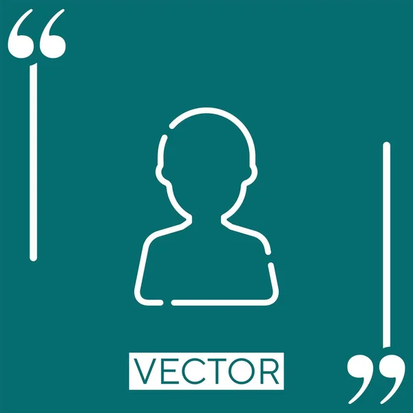 Usuario Vector Icono Icono Lineal Línea Acariciada Editable — Vector de stock