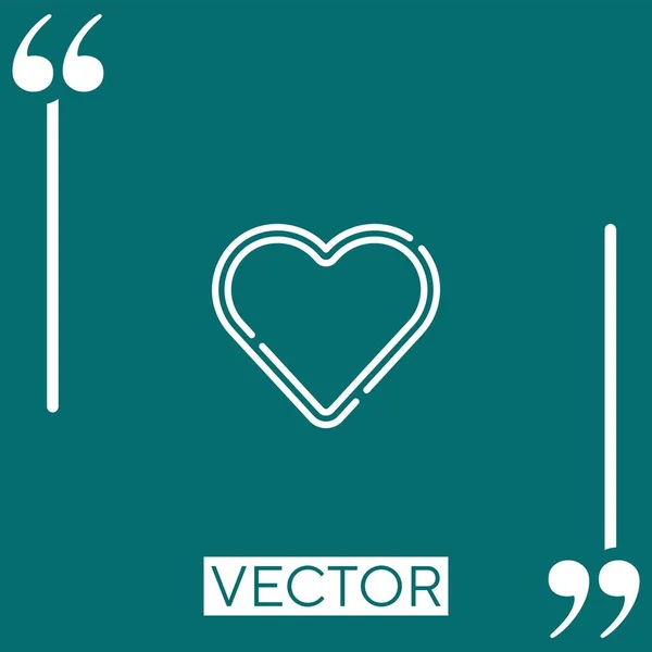 Hjerte Vektor Ikon Lineær Ikon Redigerbar Slaglinje – Stock-vektor