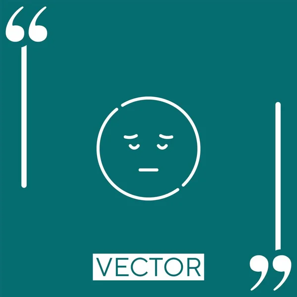 Trauriges Vektorsymbol Lineares Symbol Editierbare Strichlinie — Stockvektor
