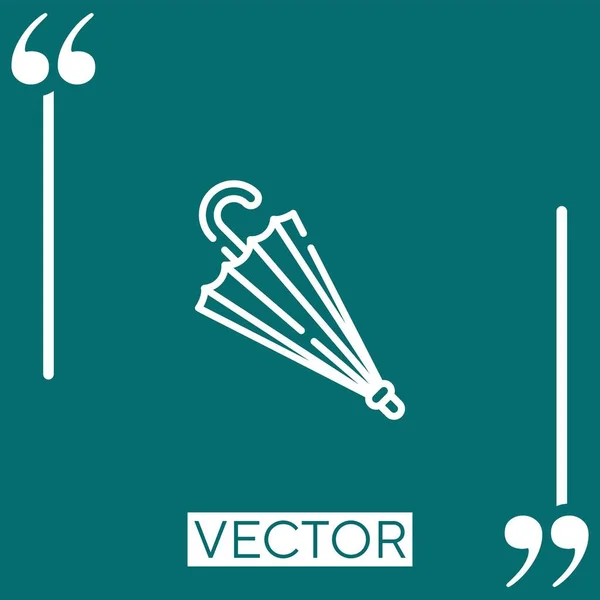 Icône Vectorielle Parapluie Icône Linéaire Ligne Course Modifiable — Image vectorielle