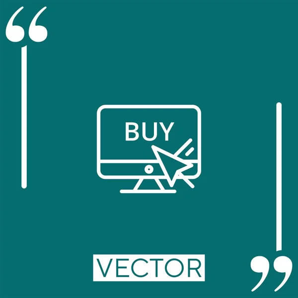 Comprar Ícone Vetorial Ícone Linear Linha Curso Editável — Vetor de Stock