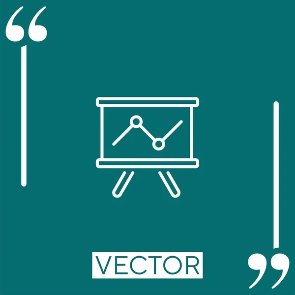 Analytique Icône Vectorielle Icône Linéaire Ligne Course Modifiable — Image vectorielle