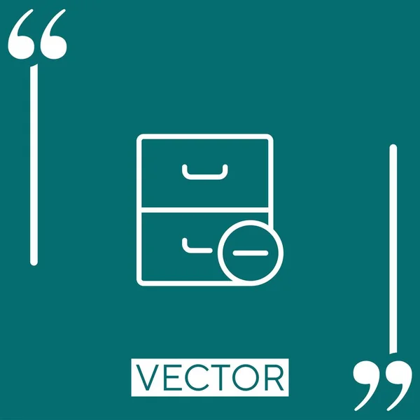 Archiv Vektorsymbol Lineares Symbol Editierbare Strichlinie — Stockvektor