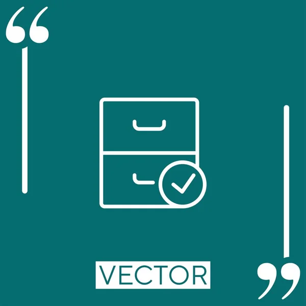 Archief Vector Icoon Lineair Icoon Aanpasbare Slaglijn — Stockvector
