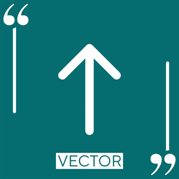 Flecha Apuntando Hacia Arriba Icono Vectorial Icono Lineal Línea Carrera — Vector de stock
