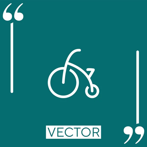 Bicicleta Bebê Com Rodas Treinamento Ícone Vetorial Ícone Linear Linha — Vetor de Stock