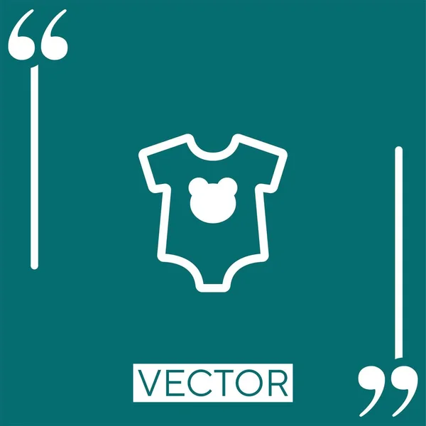 Manequim Bebê Com Cabeça Urso Ícone Vetor Silhueta Ícone Linear — Vetor de Stock