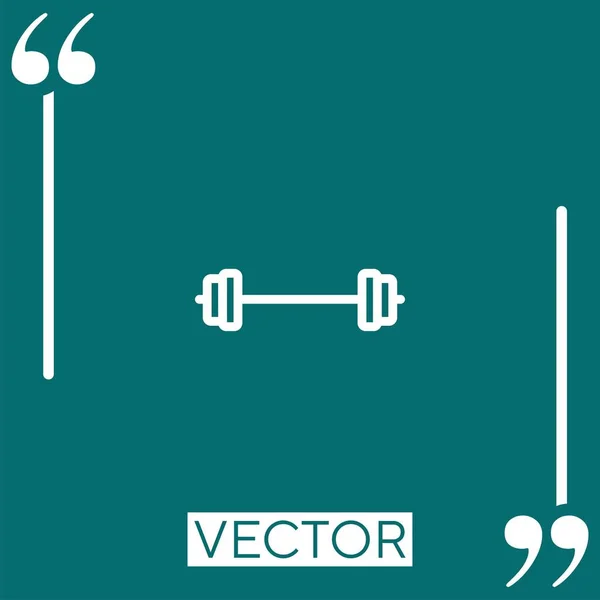 Barbell Vector Icon Linear Icon Editable Stroked Line — Stock Vector