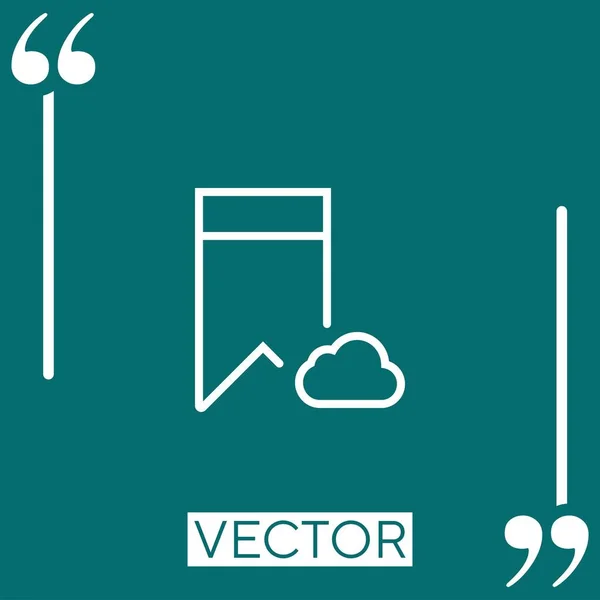 Ícone Vetor Marcador Ícone Linear Linha Encadeada Editável — Vetor de Stock