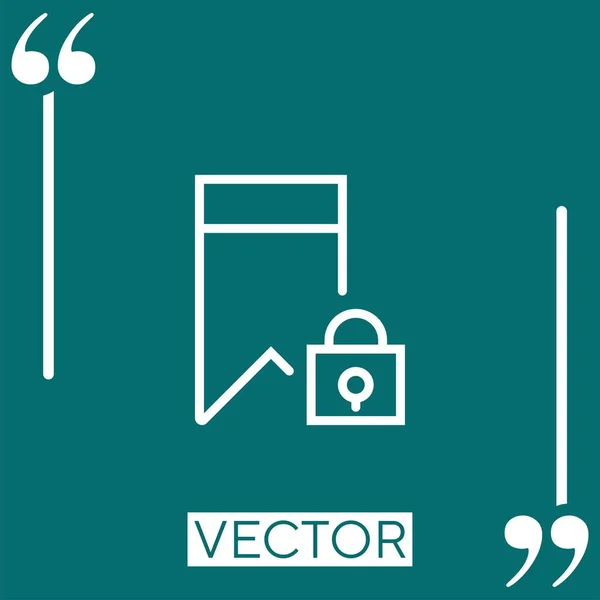 Ícone Vetor Marcador Ícone Linear Linha Encadeada Editável — Vetor de Stock