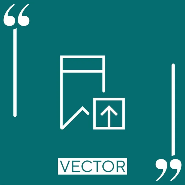 Иконка Вектора Закладки Линейная Редактируемая Линия — стоковый вектор