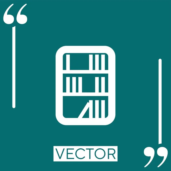 Livros Ícone Vetorial Biblioteca Ícone Linear Linha Encadeada Editável — Vetor de Stock