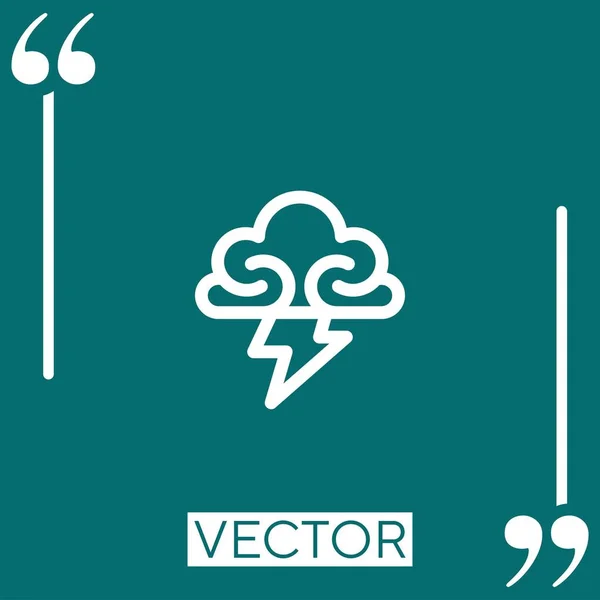 Lluvia Ideas Icono Vectorial Icono Lineal Línea Acariciada Editable — Archivo Imágenes Vectoriales