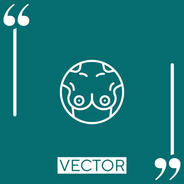 Ícone Vetor Mama Ícone Linear Linha Encadeada Editável — Vetor de Stock