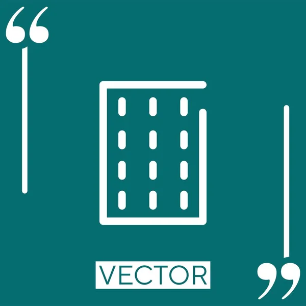 Ícone Vetor Tijolo Ícone Linear Linha Encadeada Editável — Vetor de Stock