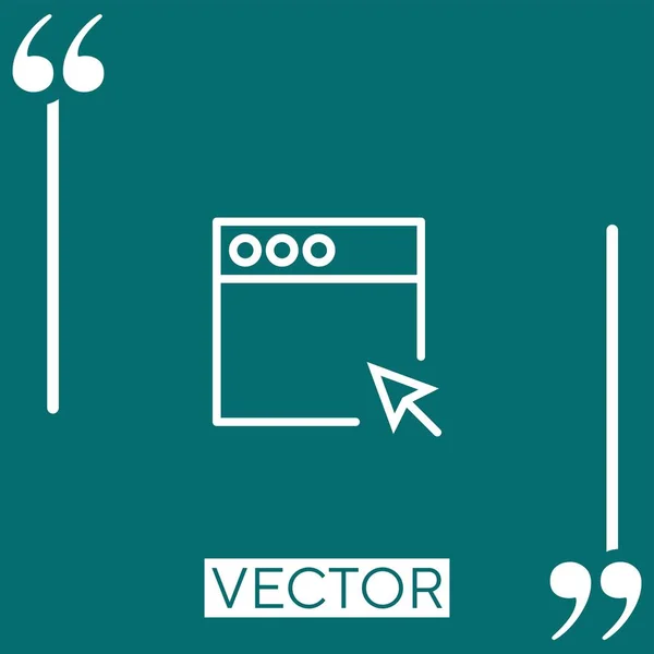 Browser Vector Icon Linear Icon Editable Stroked Line — Stock Vector