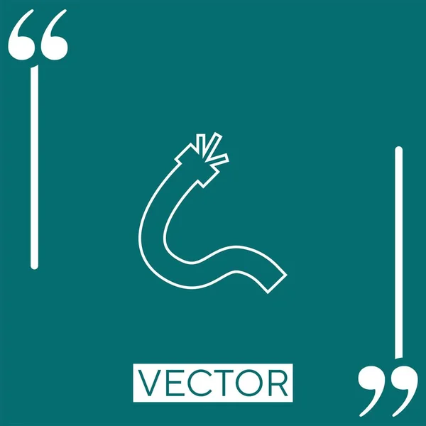 Línea Cable Vector Icono Icono Lineal Línea Acariciada Editable — Vector de stock