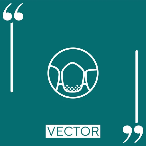 Eckzahn Vektorsymbol Lineares Symbol Bearbeitbare Strichlinie — Stockvektor
