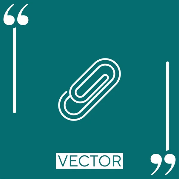 Ikona Vektoru Klipu Lineární Ikona Upravitelná Čára Tahu — Stockový vektor