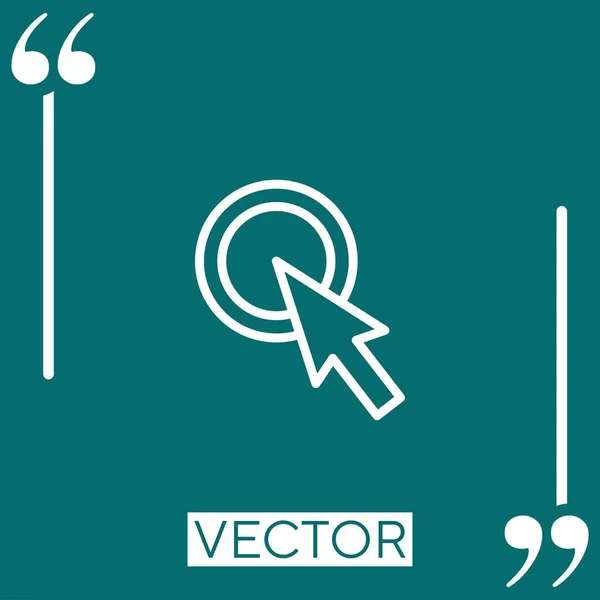 Icono Del Vector Del Cursor Icono Lineal Línea Carrera Editable — Vector de stock