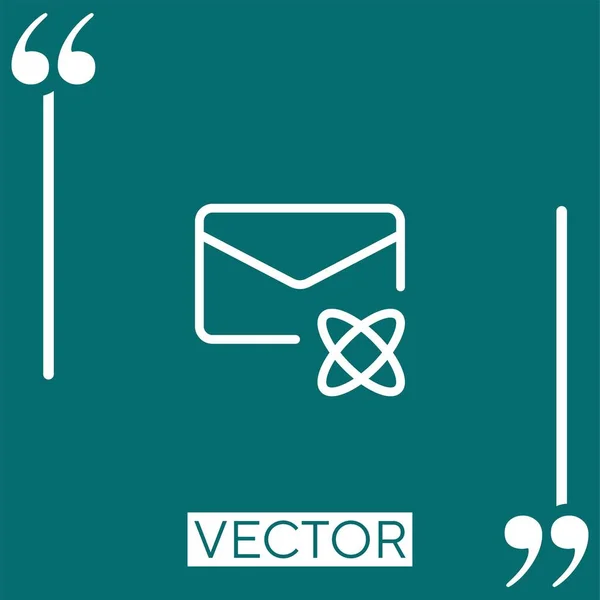 Envolvente Vector Icono Icono Lineal Línea Carrera Editable — Vector de stock