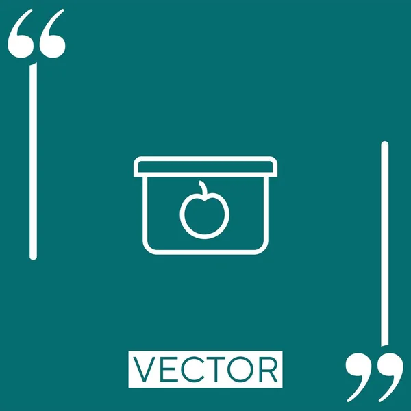 Sac Alimentaire Icône Vectorielle Icône Linéaire Ligne Course Modifiable — Image vectorielle