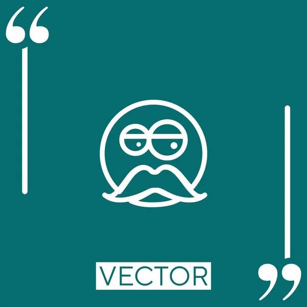 Gentleman Vektor Symbol Lineares Symbol Editierbare Strichlinie — Stockvektor