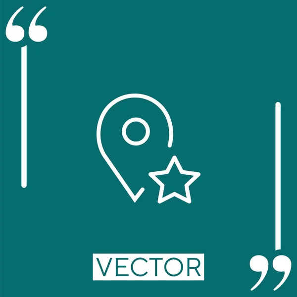 Platzhalter Vektorsymbol Lineares Symbol Editierbare Strichlinie — Stockvektor
