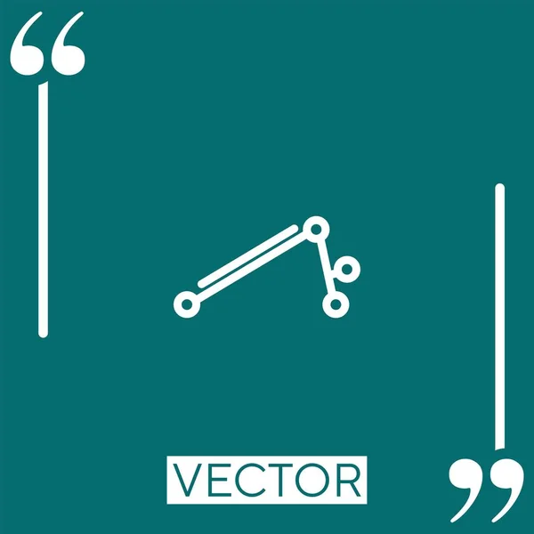Drücken Sie Das Simulator Vektorsymbol Lineares Symbol Editierbare Strichlinie — Stockvektor