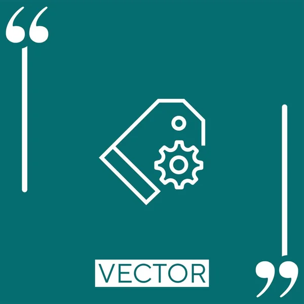 Precio Icono Vector Icono Lineal Línea Carrera Editable — Vector de stock